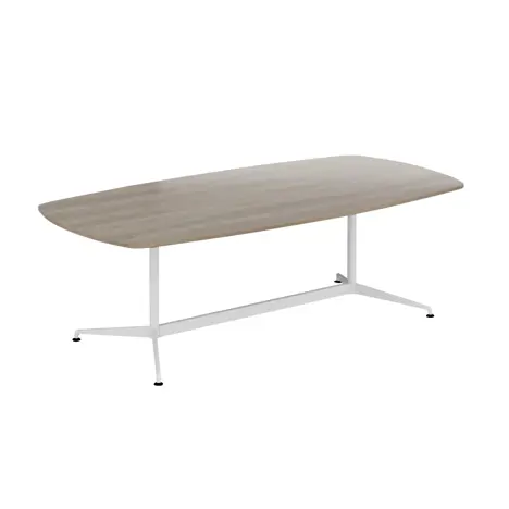 Loft Barrel Table - 2400 - Single Frame - White - Nebraska Oak